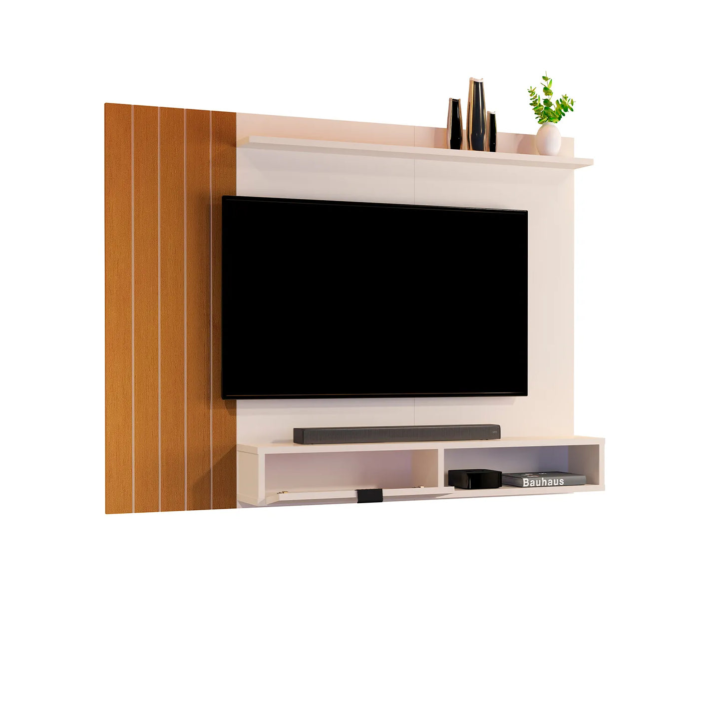 Painel 5001 Off White com Nature - Moveis JB