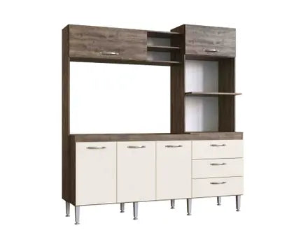 Cozinha Aline Amêndoa/Branco IRM Móveis