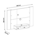 Painel para TV até 40 Polegadas Cine Pinho e Off White