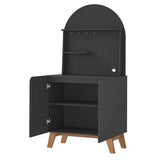 Balcão Buffet Bali 2 Portas 3 Prateleiras Preto - Artely Móveis