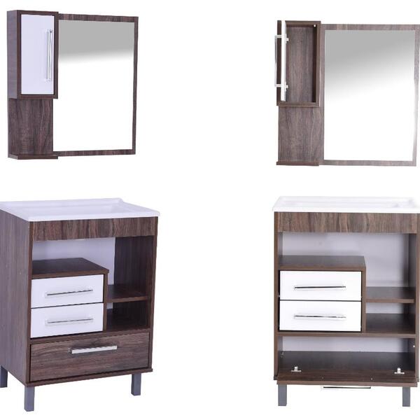 Conjunto Banheiro Com Cuba E Espelheira Rivera Cintra/branco