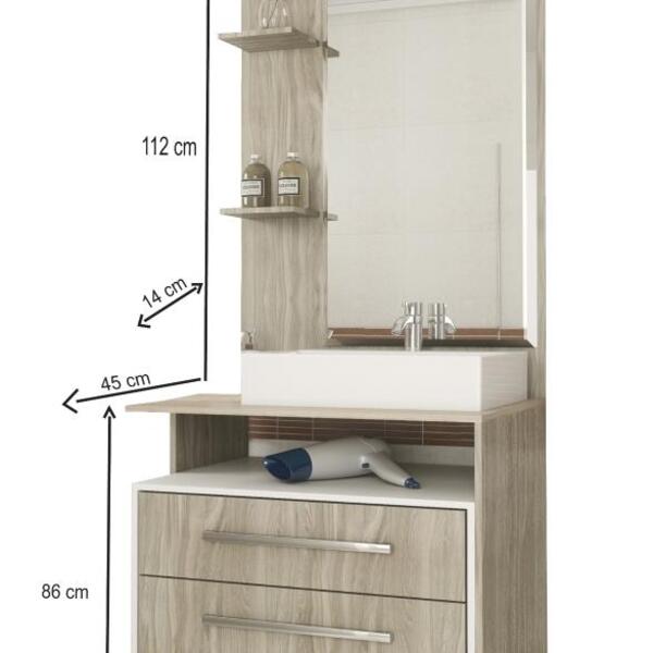 Conjunto Banheiro Com Cuba Sobrepor E Espelheira Dinamarca