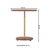 Mesa Canto Bia 60 Cm 100% Mdf Terracota - Artely