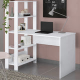 Mesa Escrivaninha Match 3 Prateleiras Off White/Carvalho - Artely