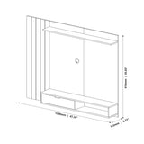 Painel 5001 Off White com Nature - Moveis JB