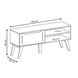 Rack para TV Até 60 Polegadas Lotus 1 Porta Cinamomo/Off White - Artely Móveis
