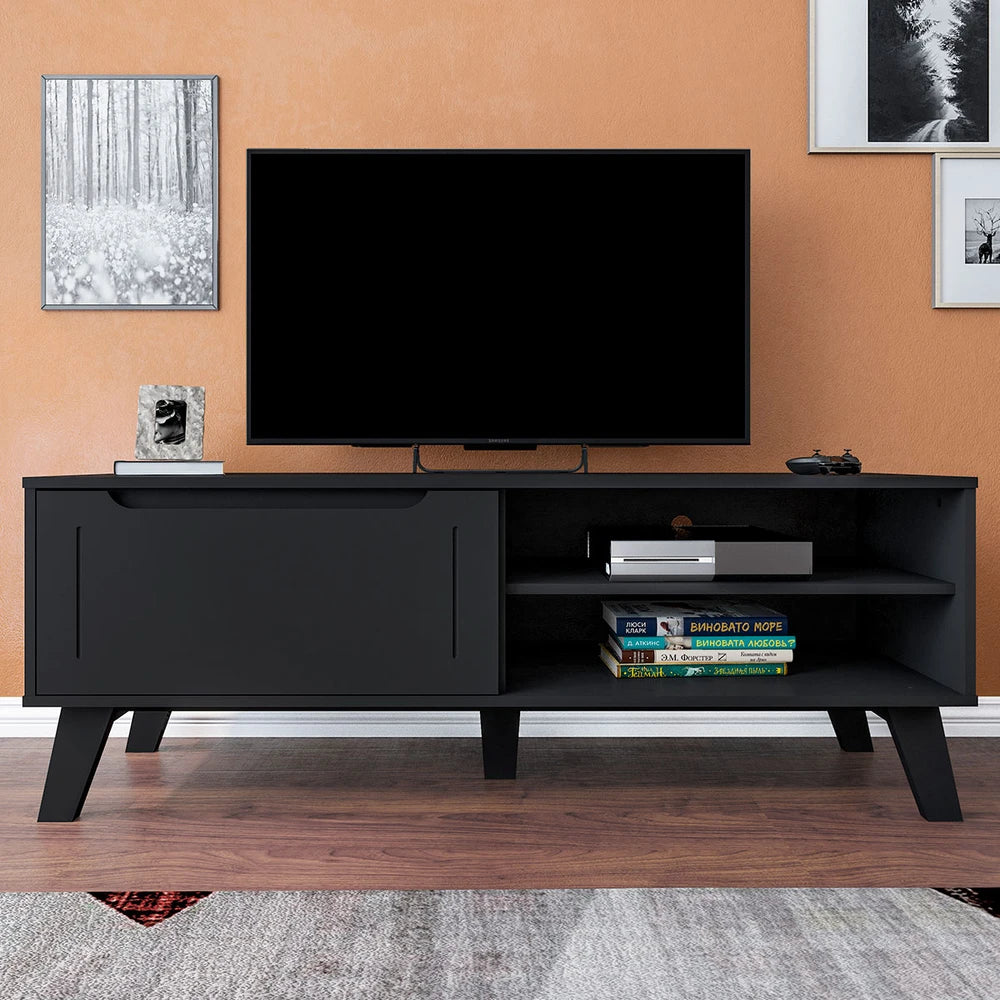 Rack para TV Até 60 Polegadas Lotus 1 Porta Cinamomo/Off White - Artely Móveis