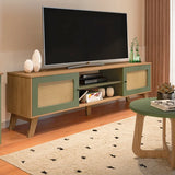 Rack para TV Até 75 Polegadas Charlotte 2 Portas Cinamomo/Off White - Artely Móveis