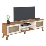 Rack para TV Até 75 Polegadas Charlotte 2 Portas Cinamomo/Off White - Artely Móveis